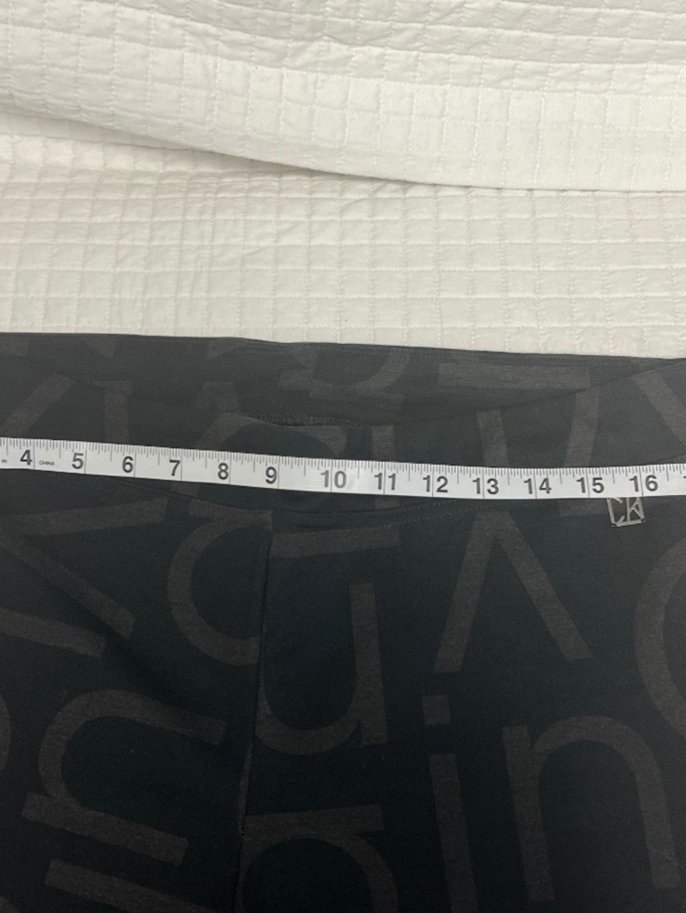 Calvin Klein Black Logo Leggings Large Activewear - Picture 6 of 6